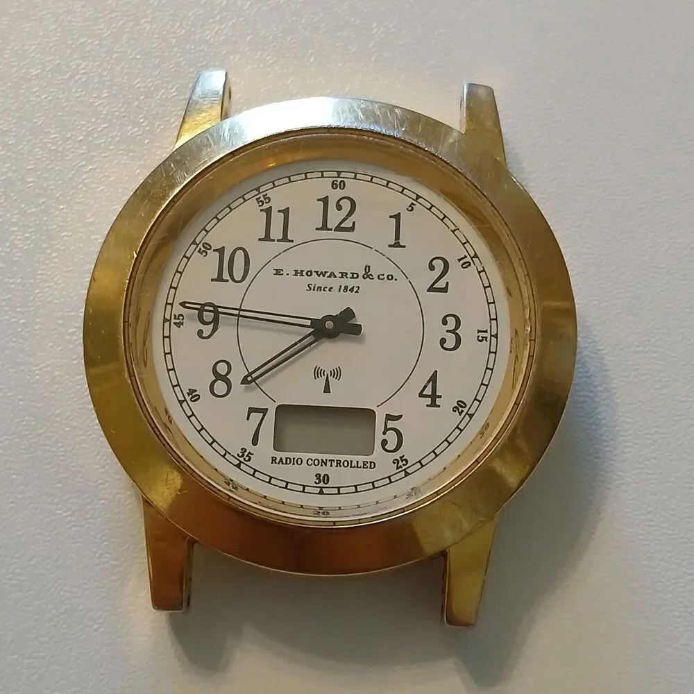 Parts Repair E. Howard & Co. Radio Controlled Watch 39mm German Movt Untested